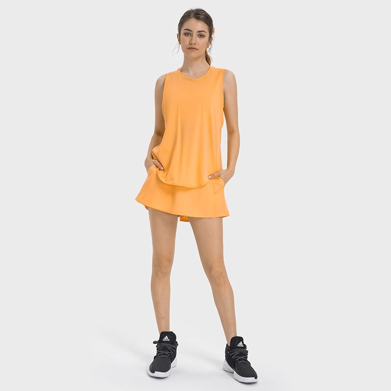 New Yoga Vest Fitness Exercise Sleeveless Blouse Quick-drying Loose Yoga Top