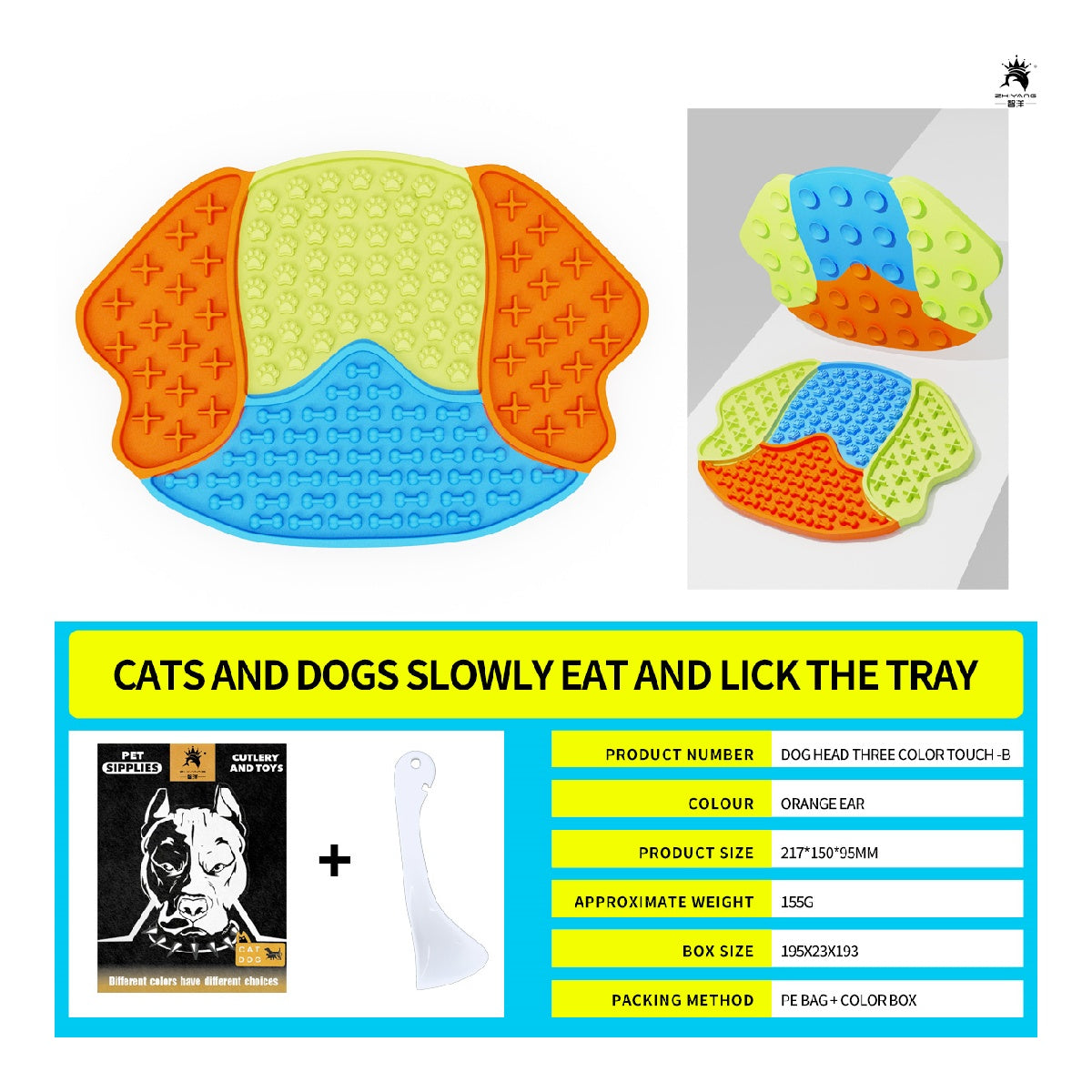 SLow Food Plate For Cats And Dogs  Can Scraper For Pets
