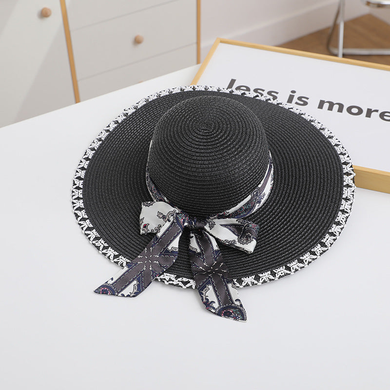 Fashionable Straw Hat Ladies Summer Sun Protection