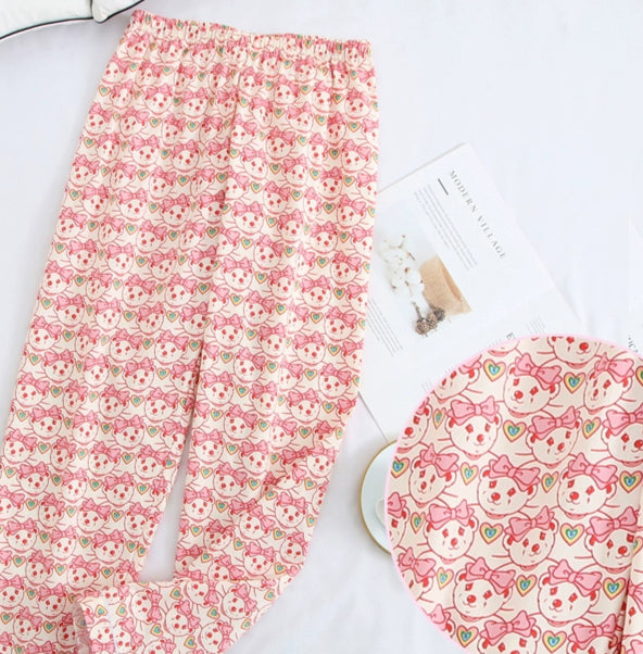 Pajama Pants Pure Cotton Cartoon Large Size Casual Simple Loose And Cute Home Pants Women