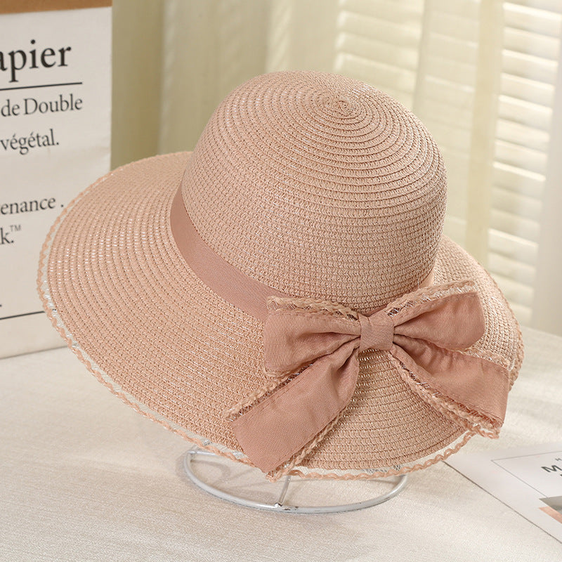 Women's Streamer Mesh Straw Hat Spring Summer