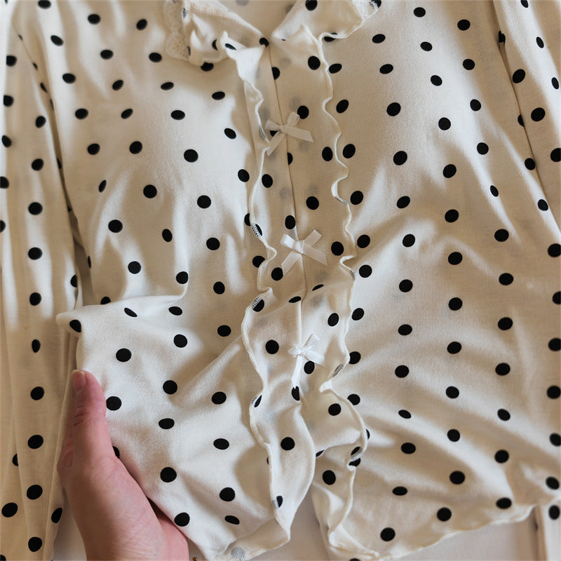 Womens Springautumn Long-sleeve Lightweight Pajama Set