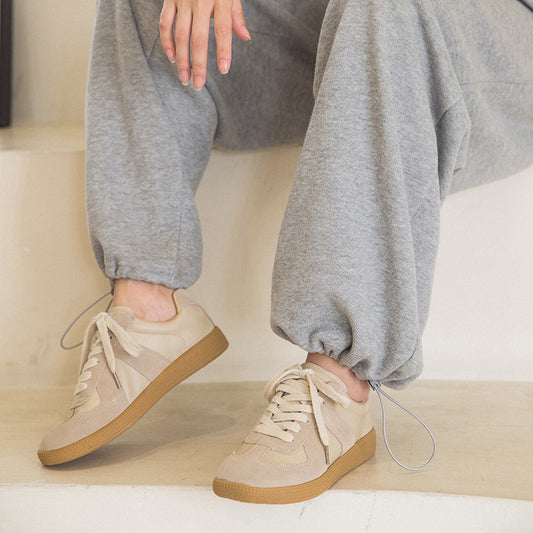 Women's Leather Shoes Retro White Sports
