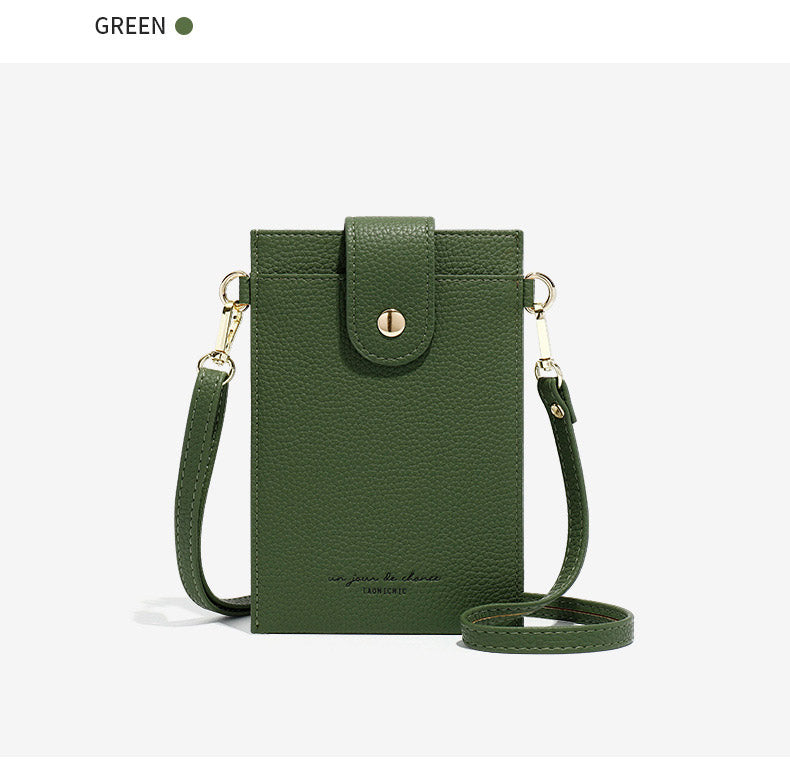 Mini niche koreansk stil tynd skuldertaske til kvinder med plads til telefon