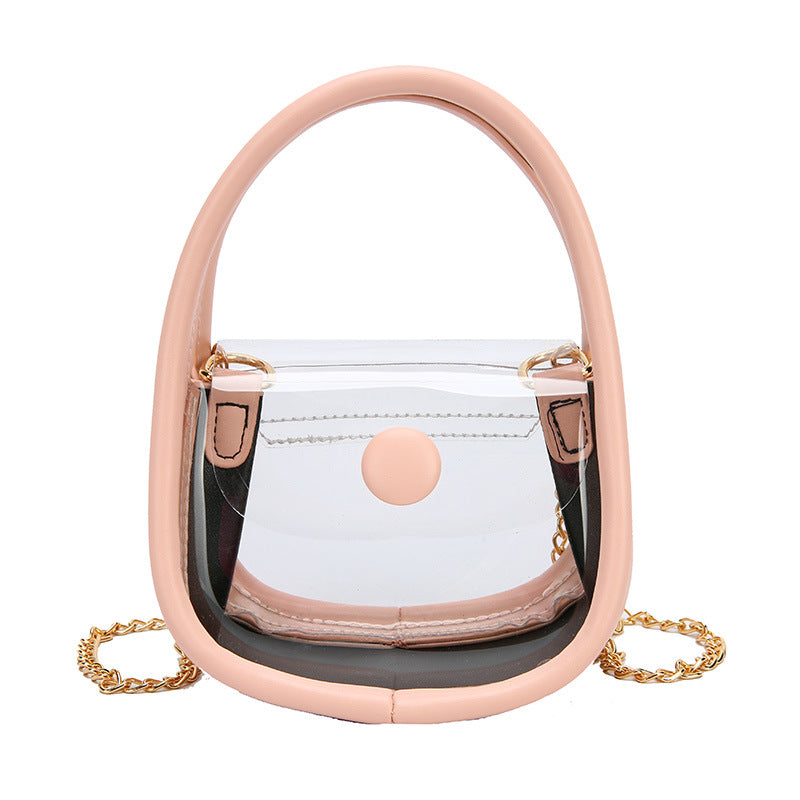 Creative Children's Personality Fashion Transparent Western Style One-shoulder Handbag