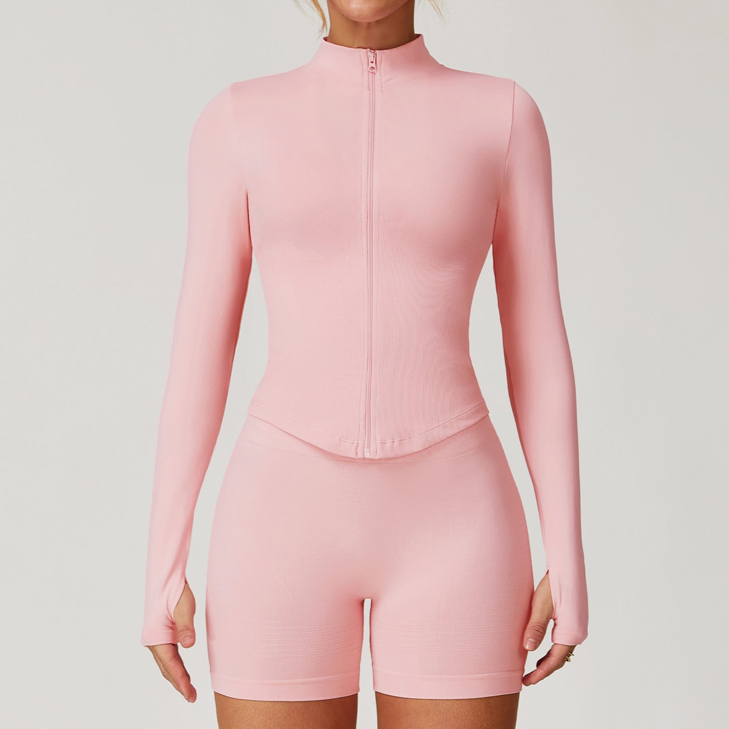 Stand Collar Long-sleeve Zipper Yoga Coat Female Quick-drying Exercise Top