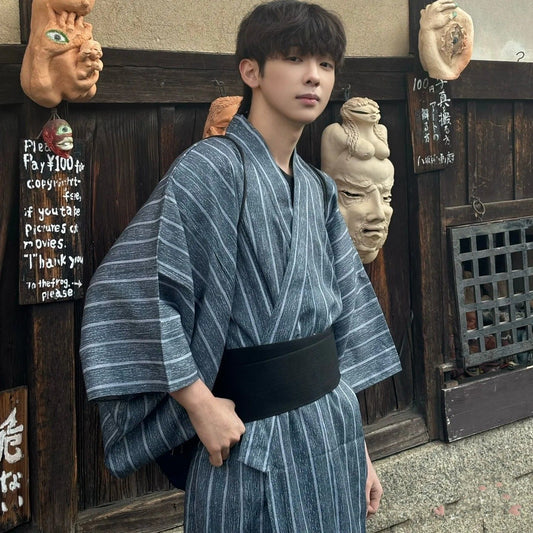 Mens Japanese-style Summer Yukata Japanese-style Loungewear