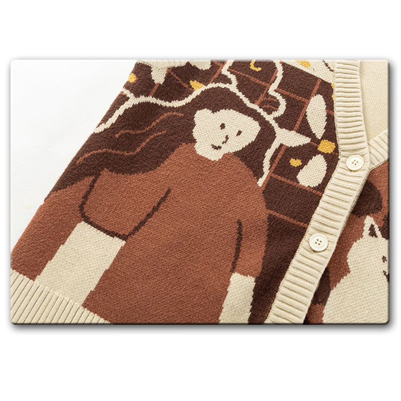 Lovely Knit Waistcoat Loose Languid Lazy Wind