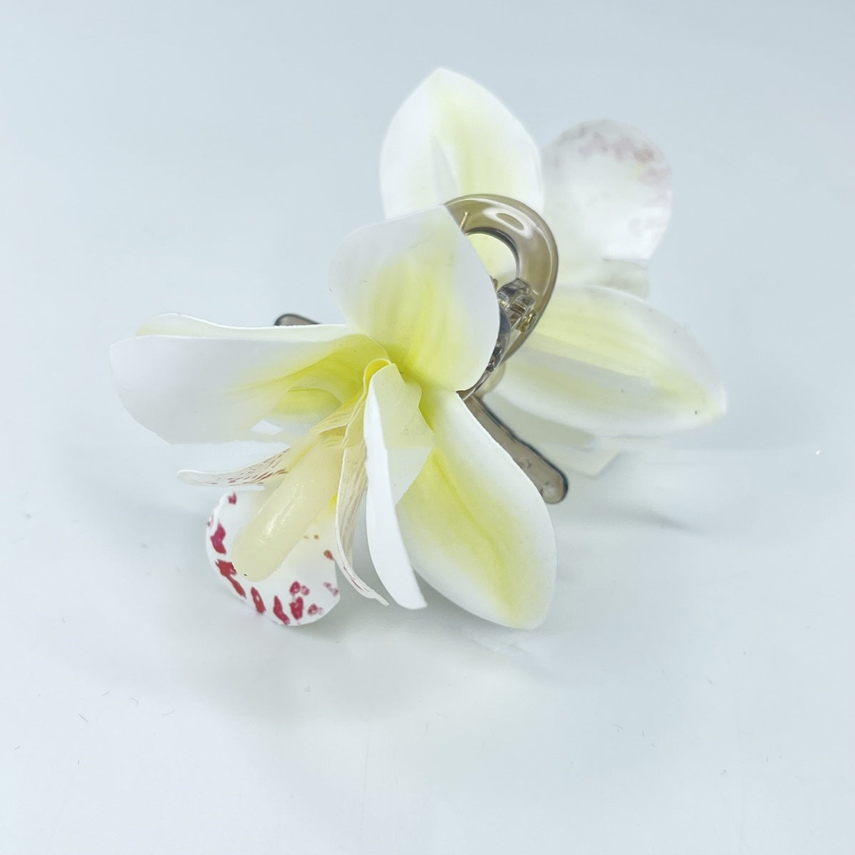 Double Orchid Barrettes Bohemian Vacation Style Hairpin