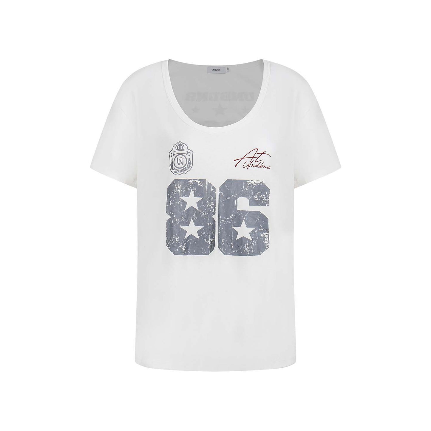 American Hot Girl Printed V-neck Shoulder Short Sleeve
