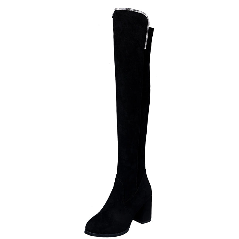 New Women's Knee High Elastic Boots
