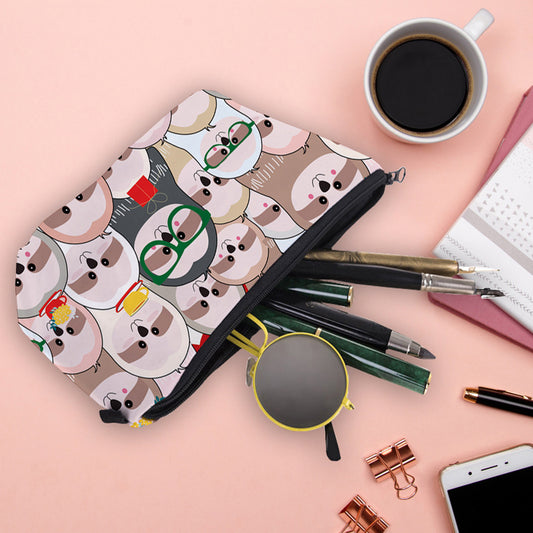 Women's Printed Waterproof Canvas Makeup Clutch Bag
