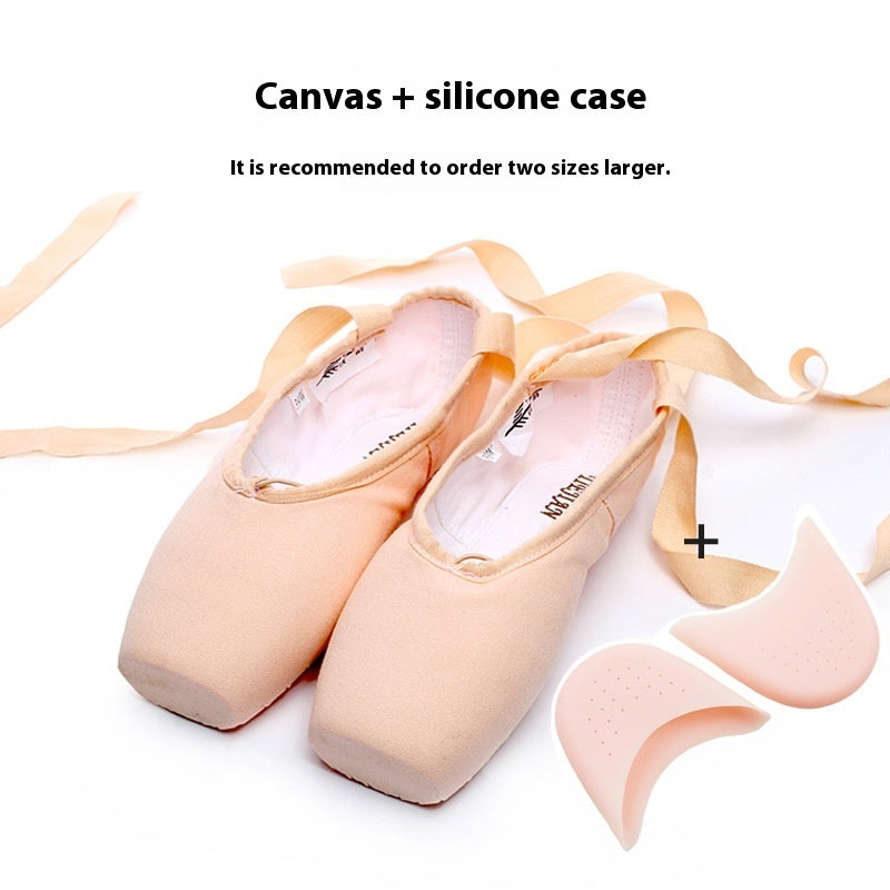 Lace-up Satin Dancing Flat Practice Shoes