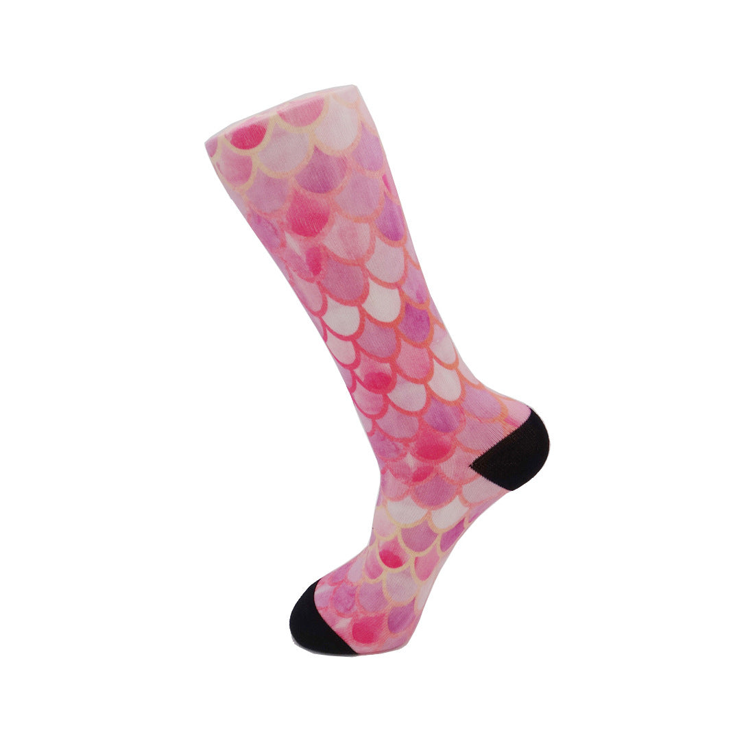 DIY Printed Socks With Fish Scale Pattern