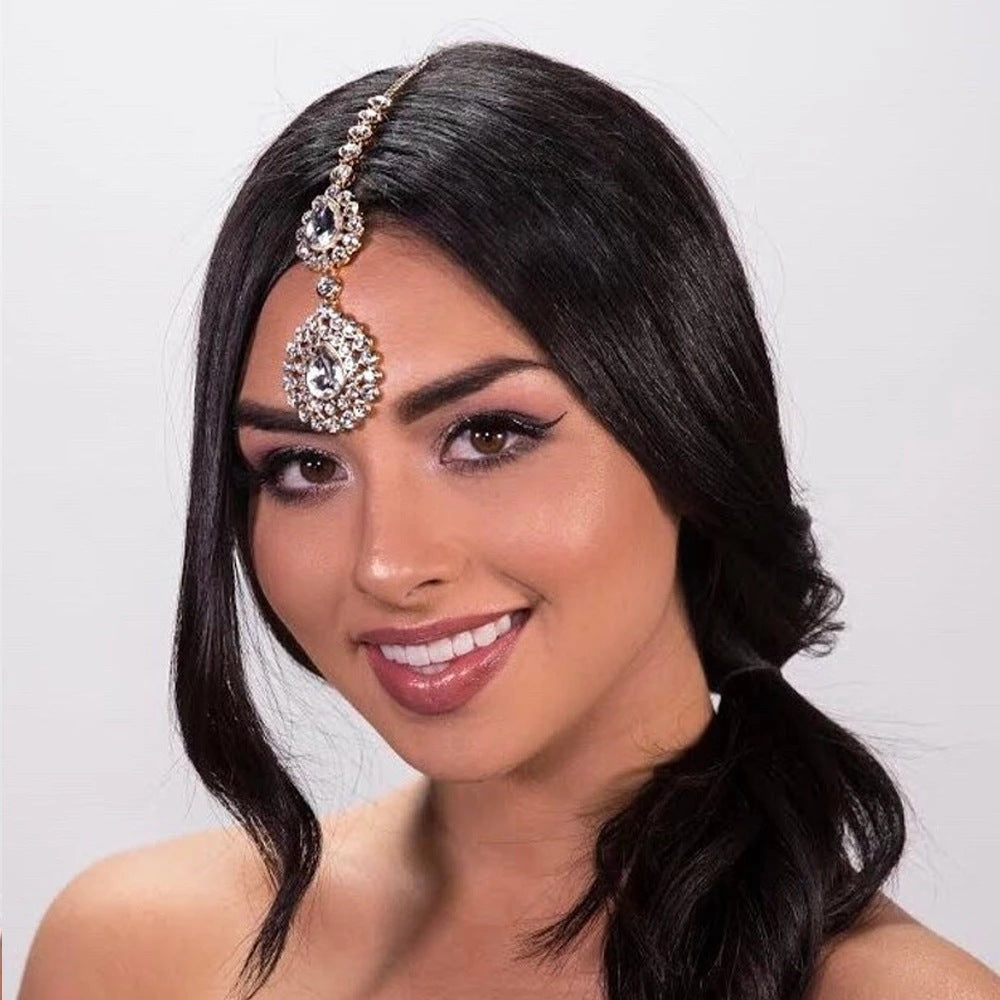 Simple Stylish Water Drop Forehead Chain Headdress Hair Band