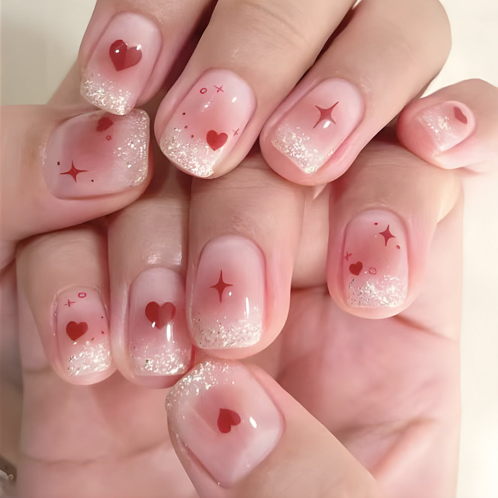 24-piece Simple Gradient Fake Nails For Women