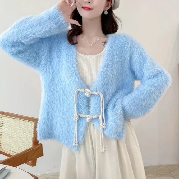 Artificial Mink Hair Short Thick Fur Top