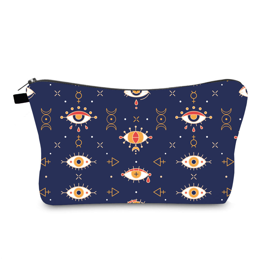 Anti Splash Cosmetic Bag Evil Eye Print Cross Border