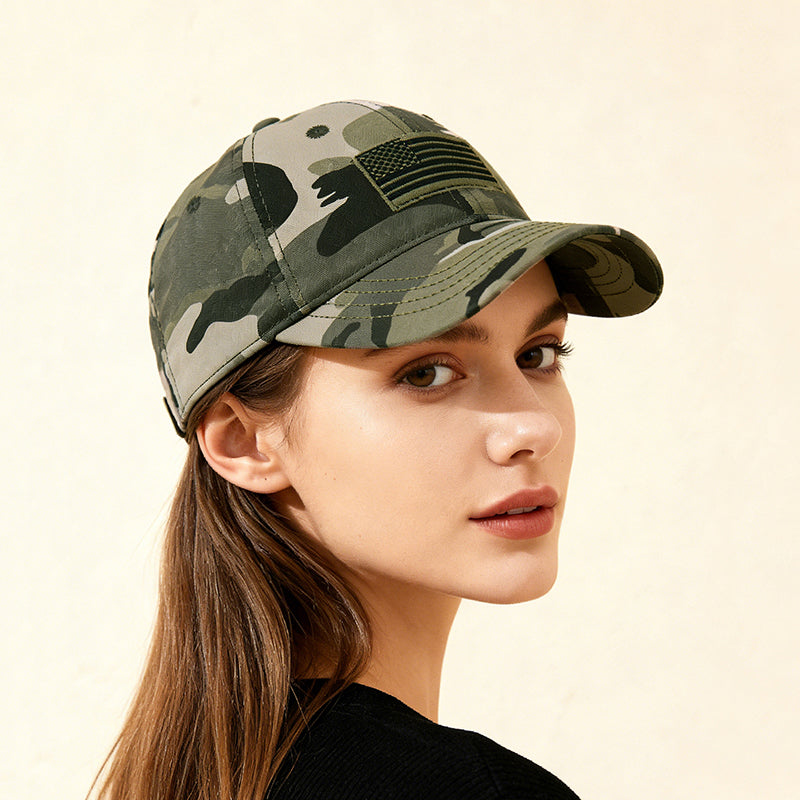 European And American Fashion Embroidered American Flag Baseball Cap With Soft Top, Wide Brim, Adjustable Sunshade, Baseball Cap Suitable For Outdoor Outings