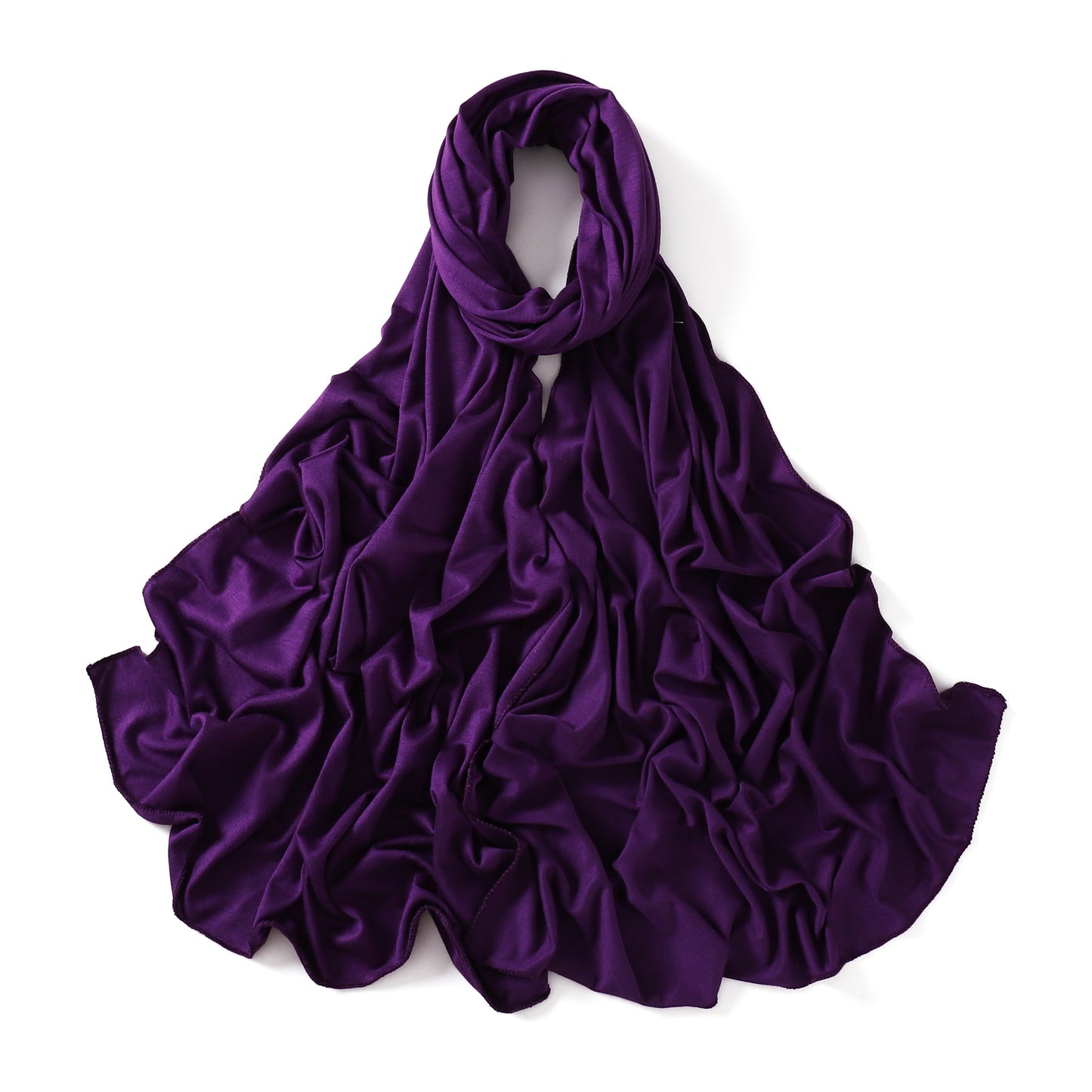 Colors Solid Color Modal Scarf Small Size Monochrome Jersey Veil Mercerized Cotton Scarf