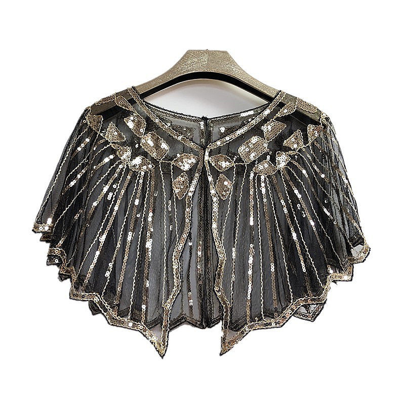 Shawl Outer Match Short And Thin Sequined Dress