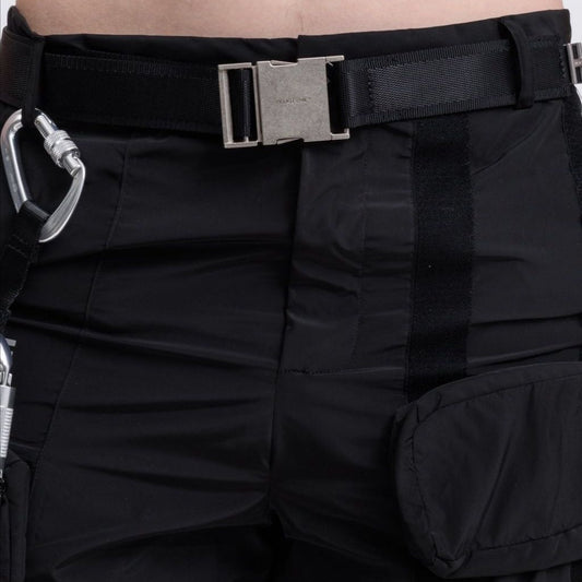 Black Functional Metal Buckle Letter Belt