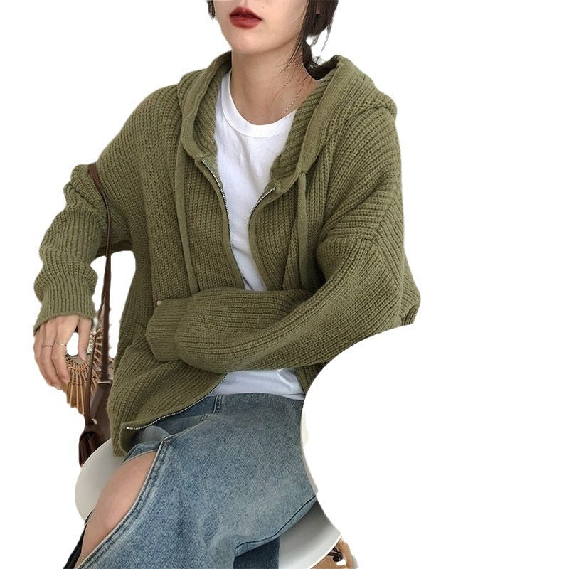 Sweater Coat Comfortable Retro Double Pockets