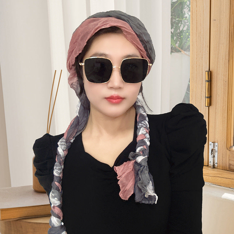 Hand-woven Hair Braid Scarf Girls Fashion Thin Scarf