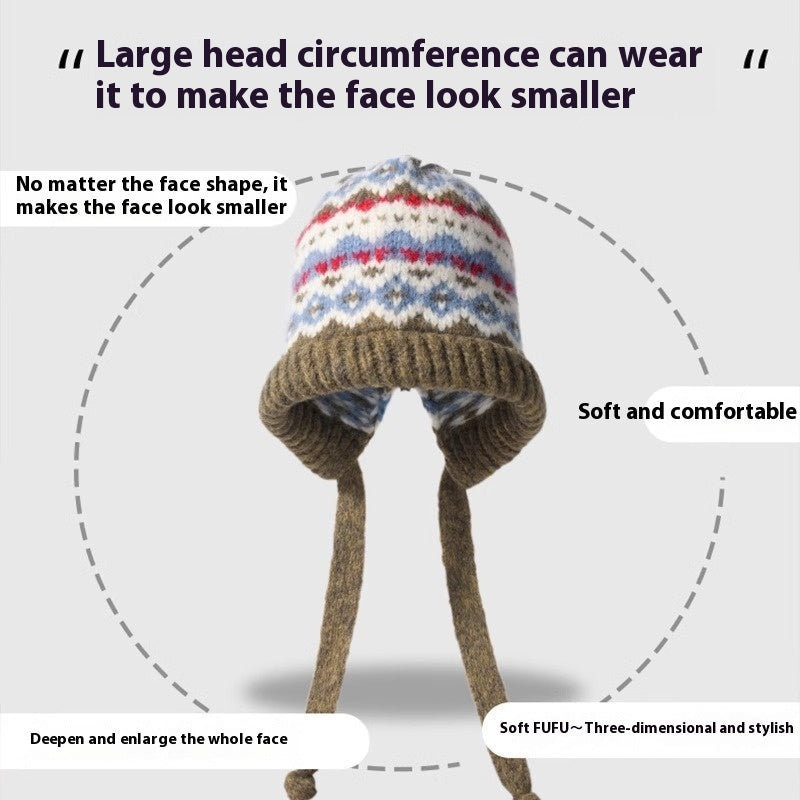 Women's Balaclava Autumn And Winter Knitted Hat