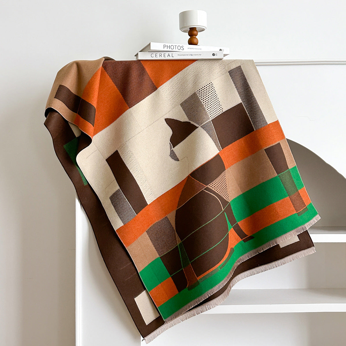 High-grade Elegant Shawl European And American Scarf Cashmere-like