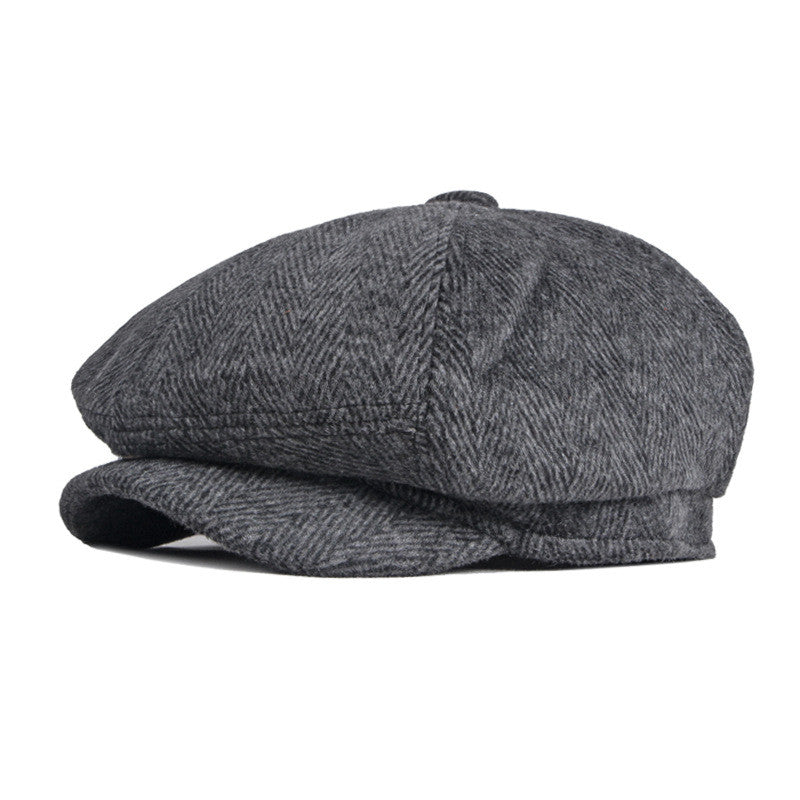 British Retro Octagonal Hat Leisure Literature