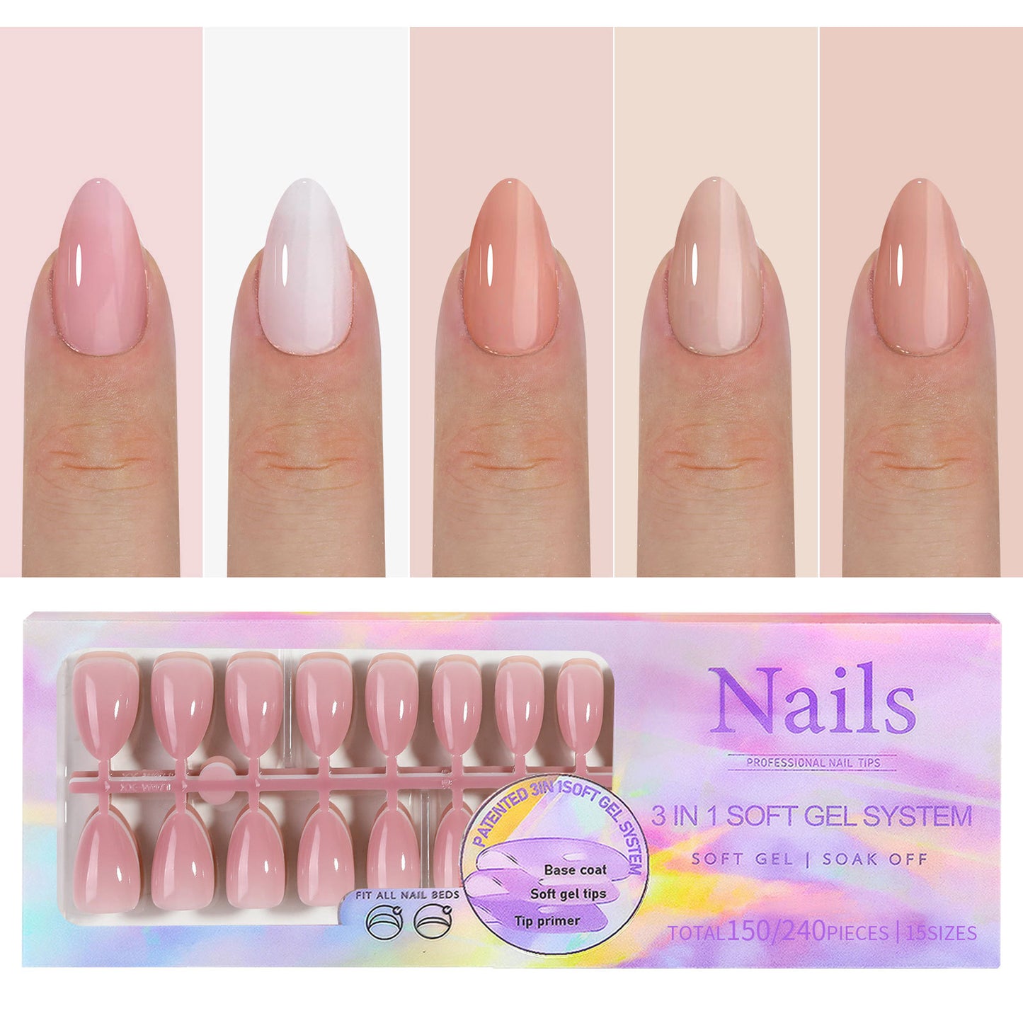 Nude Seamless Wear Armor Removable Nail Stickers