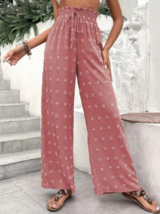 New Casual Micro-elastic Loose Wide-leg Pants For Women