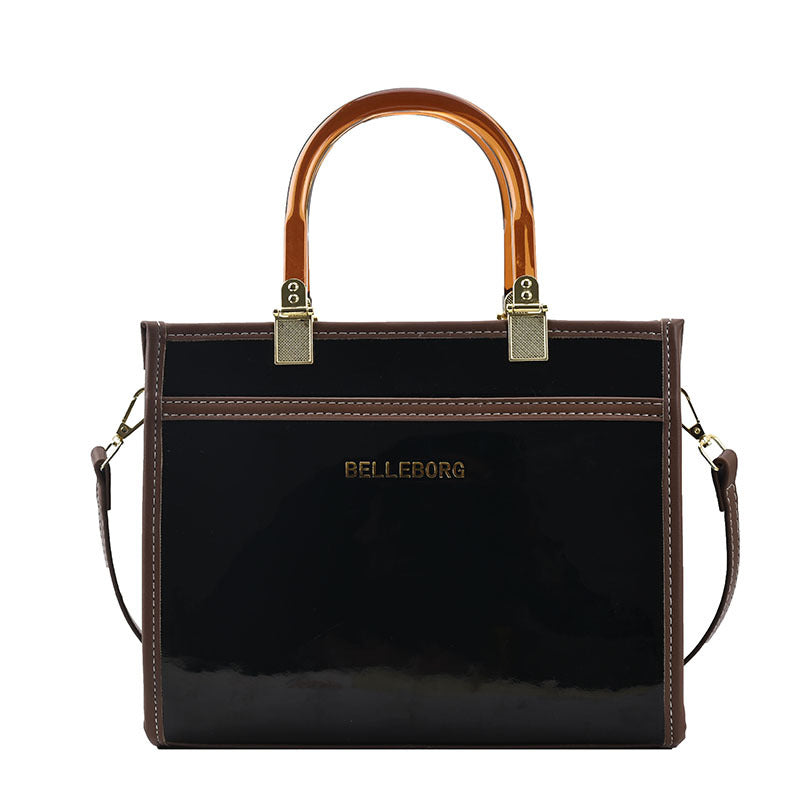 Square Handbag Fashion Gold Glitter Female Bag