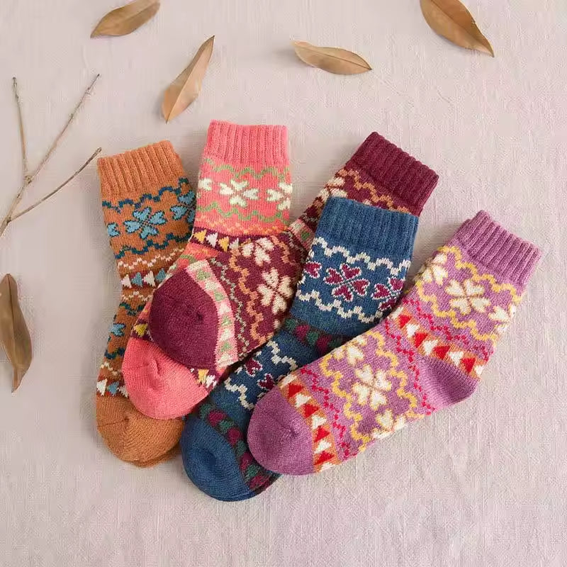 Womens Thick Warm Mid-calf Socks