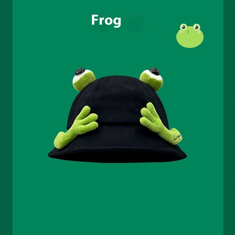 Spring And Summer Cute New Cartoon Frog Fisherman Hat