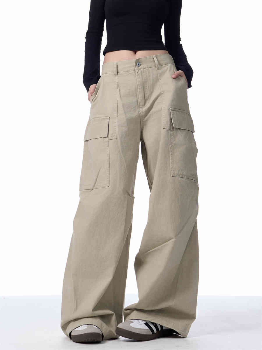 Multi-pocket Machete Overalls Women's Loose Wide-leg Pants
