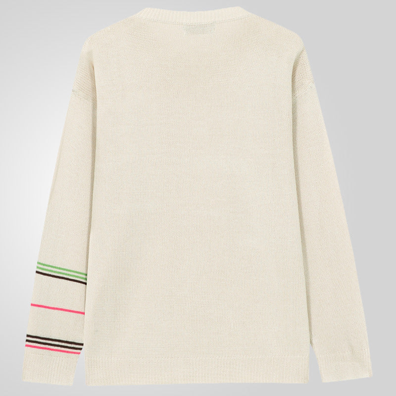 Rundhalset pullover letvægtssweater med lange ærmer