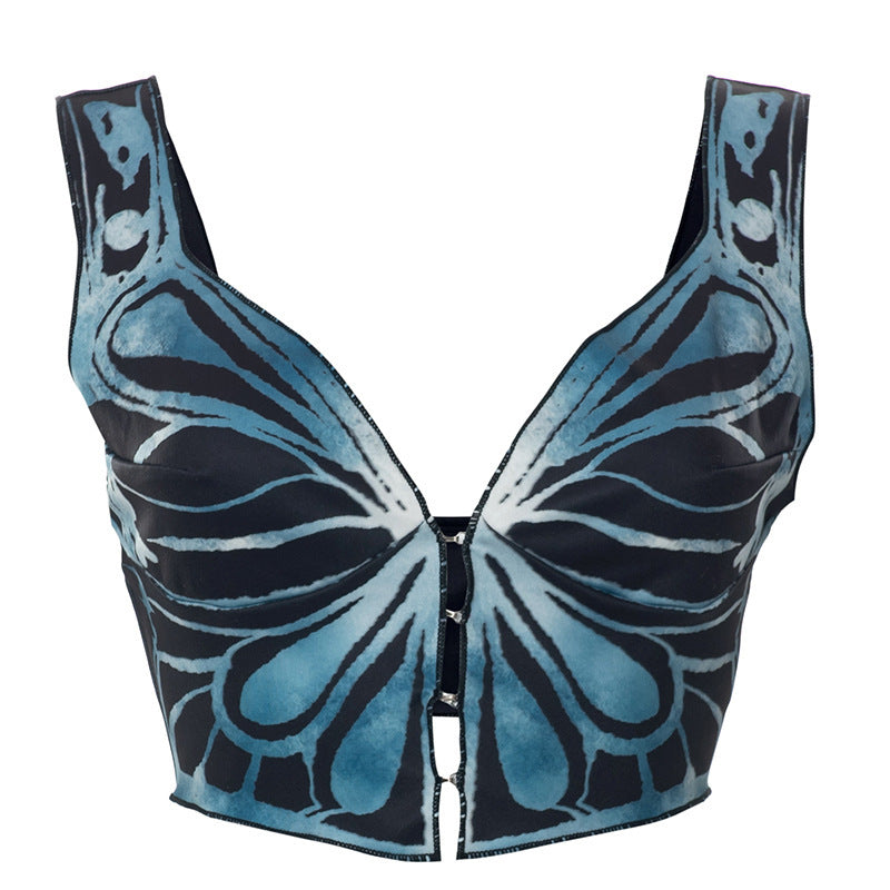 Women's Spring Summer Butterfly Print Camisole