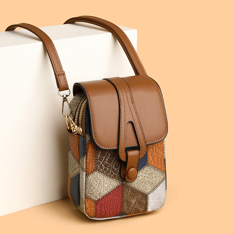 All-matching Fashion Vertical Exquisite Soft Leather Casual Pouch
