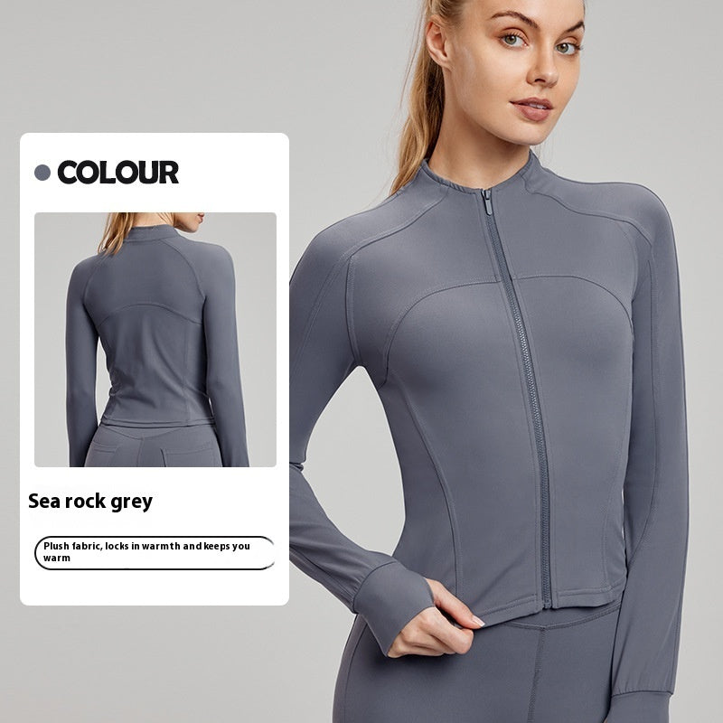Fleece-lined Yoga Clothing Top Autumn And Winter Coat