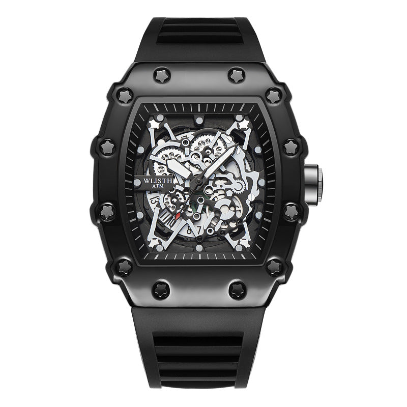 Large Dial Luminous Barrel-shaped Men's Watch
