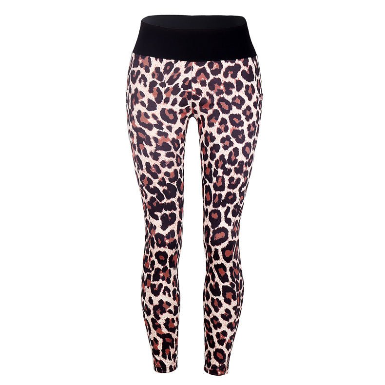 Hofteløftende Leopard Yoga Leggings