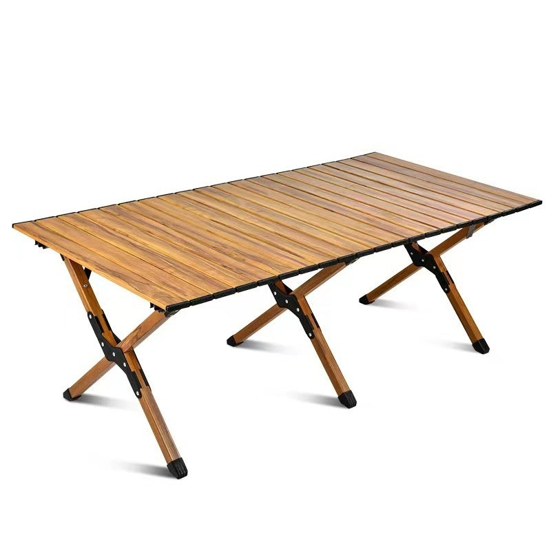 Aluminum Alloy Outdoor Foldable Egg Roll Table Portable Camping Picnic Chair