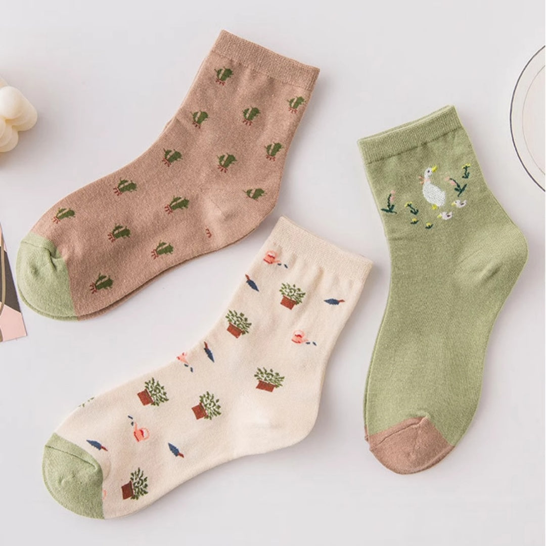 Women's Socks Cute Long Tube Bunching Socks