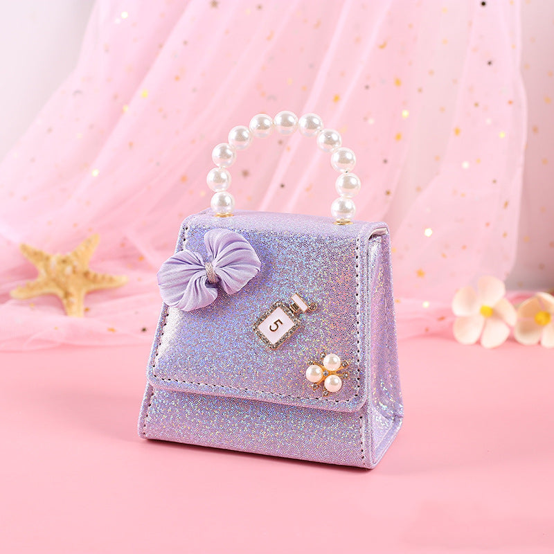 Pearl Portable Diagonal Dual-use Trendy Children's Bag