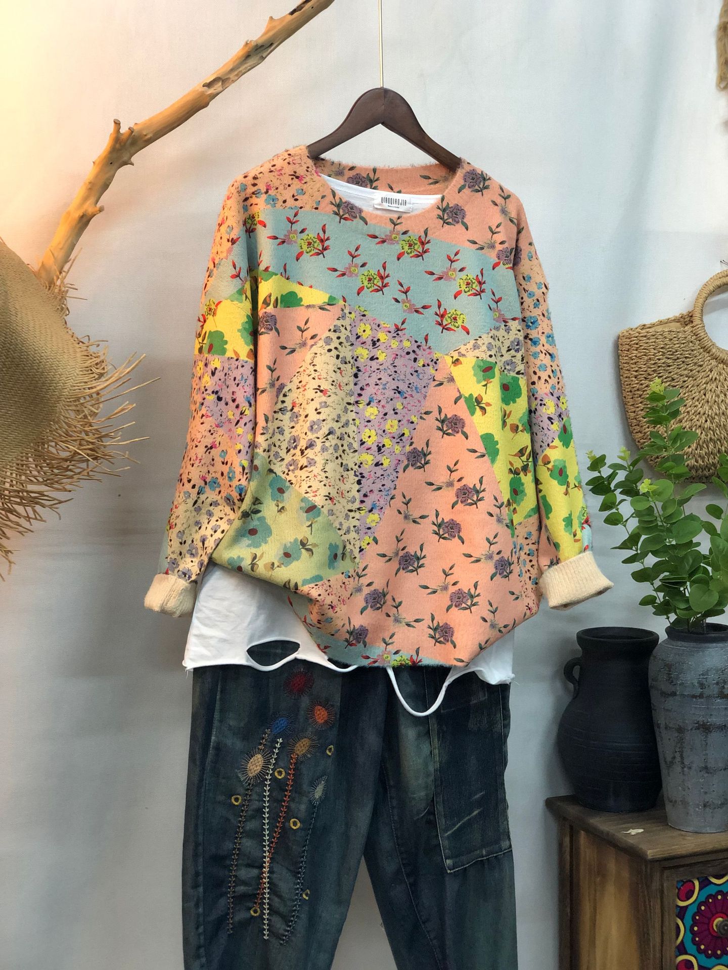 New Women's Loose-fitting Round-neck Sweater For Outerwear