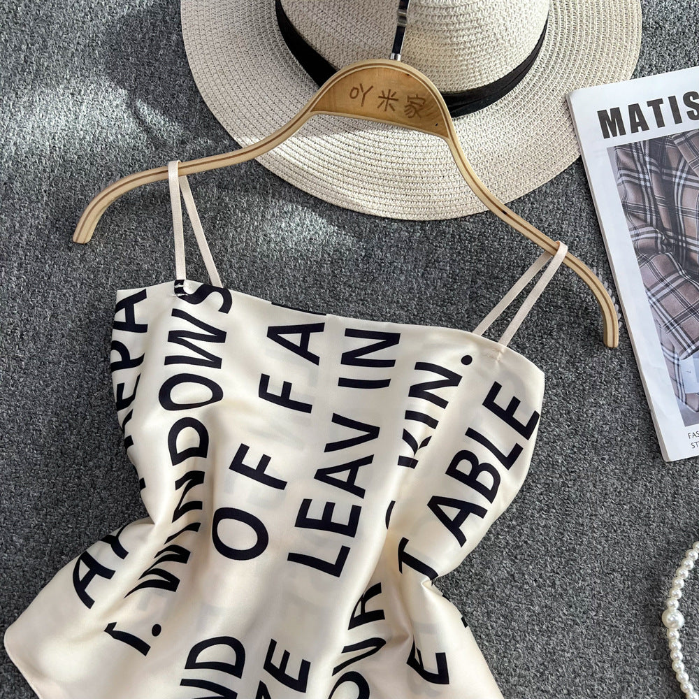 Triangle Belly Pocket Letter Bra Scarf Vest