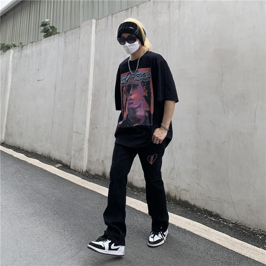 Men's Loose Straight Wide Leg Pants