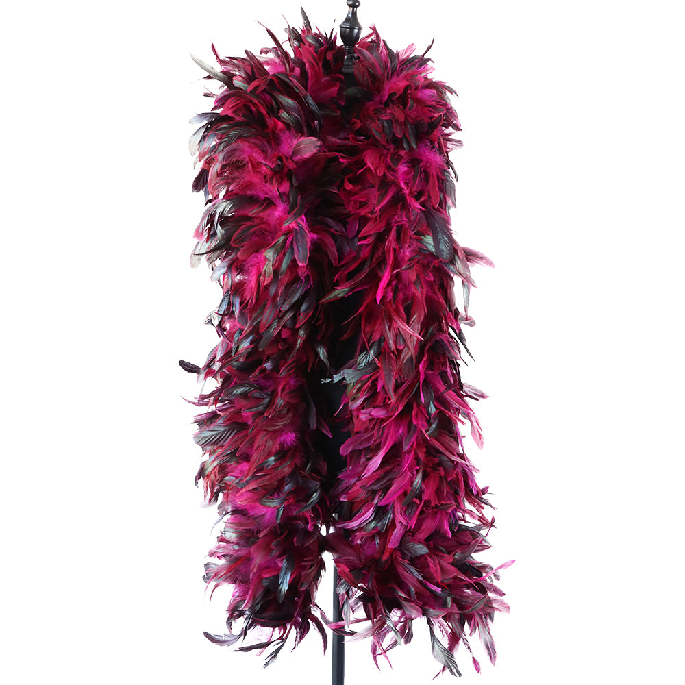 Catwalk Dress Up Colorful Chicken Feather Scarf Accessories Velvet Strips